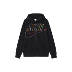 Nike Logo Tikitud Tr&uuml;kiga Kapuutsiga Jakk Meeste &Uuml;ler&otilde;ivad Must DX0536-010 S gray