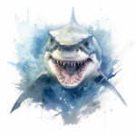 C94#Feroious Shark Seinakleebised Lastetoa taust Kodukaunistus Seinapilt Elutoa tapeet Naljakad kleebised A-29.2x30cm-PET