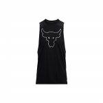 Under Armour Project Rock Brahma h&auml;rja prindiga topp meestele Must 1371215-001 S