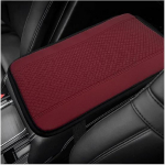 Auto keskkonsooli padi, PU-nahast auto k&auml;etoe istmekatte kaitse, mugav k&auml;etoe hoiukasti matt s&otilde;iduki salongi kaitseks, beež