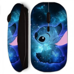 Souris sans fil maniacase noir Stitch bleu frand bleu