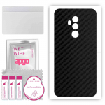 apgo Protective Skin Sticker for the back compatible with Umidigi Z2, Wrap Film, Foil, Vinyl - Pattern Carbon Black