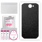 apgo Protective Skin Sticker for the back compatible with Cat S48C, Wrap Film, Foil, Vinyl - Pattern Black Honeycomb