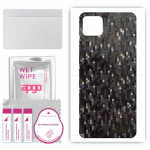 apgo Protective Skin Sticker for the back compatible with Google Pixel 4 XL, Wrap Film, Foil, Vinyl - Pattern Carbon Black Pixel