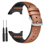 Rihm Suunto Core All Black nutikellale nahk + silikoonist kellarihm Asendusk&auml;ev&otilde;ru, Metallist &uuml;hendusdetailid for suunto core pruun