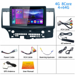 Reakosound Android 11 10.1 '' HD carplay auto multimeediapleier GPS navigatsiooniga audio WIFI-pleier Mitsubishi Lancerile 2007-2012 8581-4+64