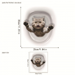 3D Creative Cat Kolmem&otilde;&otilde;tmelised seinakleebised Kodukaunistuse k&uuml;lmkapi kleebised