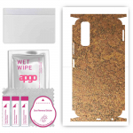 apgo Protective Skin Sticker for the back+sides compatible with vivo Y51s, Full Wrap Film, Foil, Vinyl - Pattern Rusty Copper