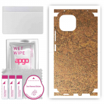 apgo Protective Skin Sticker for the back+sides compatible with Xiaomi Mi 11 Lite, Full Wrap Film, Foil, Vinyl - Pattern Rusty Copper