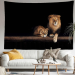 Kaks L&otilde;vi Gobel&auml;&auml;n Seinale Riputatav Kunst Abstraktne Loomad Hipi Tapestry Lihtne Elutuba &Uuml;hiselamu Kodu Dekoratsioon 95x70CM