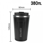 Tee vee ja kohvi jaoks termokruus Leak_Proof Travel Thermo Cup topelt roostevabast terasest auto termokruus Thermo Cafe 380/510ml kohvikruus 380ML