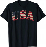 Usa Us Flag Patriotic 4th Of July America Independence Unisex T-s&auml;rk S