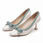 Kandilise peaga Fine Kingad Naiste S&uuml;gis Uus Bow k&otilde;rged kontsad Naiste Korea kingad Naistele 34 beež