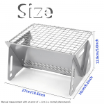 Kaasaskantav kokkupandav grillgrill k&uuml;ttepliidid Multifunktsionaalsed matkagrillirest V&otilde;rk k&uuml;ttepuupliit Roostevabast terasest grill 27*16*13