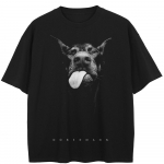T&auml;navar&otilde;ivad Dobermann Graafiline T-s&auml;rk Puuvillane Unisex Tops T-s&auml;rk Suvine l&uuml;hikeste varrukatega T-s&auml;rk M must