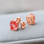 Ovaalse l&otilde;ikega kahev&auml;rviline arbuus punane roheline turmaliin kalliskivist k&otilde;rvar&otilde;ngad pruudi pulma ehted kingitused