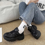 Uued mustad isa tennised, vabaaja vulkaniseeritud kingad, naiste k&otilde;rge platvormiga tennised, paeltega valged tennised naistele 40 valge