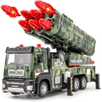Armee m&auml;nguasjade s&otilde;jaline veoauto 6 k&auml;ivitatava rakettm&uuml;rskuga, survevalatud m&auml;ngus&otilde;idukid, valguse ja heliga autode mudelid, tagasit&otilde;mbamine ja kingitus. 18.5*6*10cm kamuflaažiroheline v&auml;rv