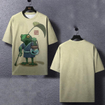 Loomade T-s&auml;rk meestele Jaapani stiilis konnaelemendi graafiline 3D-prindiga T-s&auml;rgid lahtised l&uuml;hikeste varrukatega T-s&auml;rgid Suured meeste riidetopsid 3XL