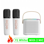 Y1 juhtmeta topeltmikrofonid karaokemasin KTV DSP s&uuml;steem Bluetooth 5.3 PA k&otilde;lar HIFI stereo ruumiline RGB v&auml;rviline LED valgus White 2 Mic