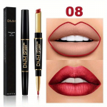 2 in 1 Vibrant Red Lip Liner Matte Velvet huulepulga pliiats Veekindel kauakestev Definition Toitev huulepulk huulemeik 8#