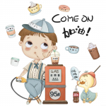 Naljakad WC-kleepsud Vannitoa l&otilde;bus koomiksikleebis