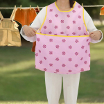 Laundry Apron, Bib Clothes Drying Easy to Clean, BBQ Kitchen Apron for Living