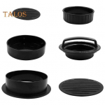 Kolm-&uuml;hes burgeripressiga kotletite valmistamise komplekt t&auml;idisega burgerite grillimiseks Liugurid Vastupidav BPA-vaba plastikust kergesti vabastatav k&ouml;&ouml;giseade grillihuvilistele A