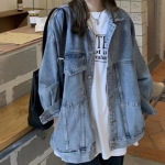 IHUASU naiste teksajakk Niche Design Sense lahtine s&uuml;gisene ja talvine keskmise pikkusega &scaron;ikk top S sinine