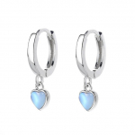 TrustDavis Real 925 Sterling Silver Fashion Sweet Heart Drop Charm Hoop k&otilde;rvar&otilde;ngas naistele Pulmad S&uuml;nnip&auml;eva peened ehted DA2289