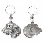 Irish Wolfhound I - Silver-plated pendant with a dog in a decorative box, handbag decoration, backpack pendant by Art-Dog brand