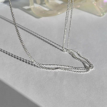 S&auml;delev kaelakee naistele kerge luksuslik ni&scaron;&scaron; mitmekihiline virnastatud rangluukett s&auml;deleva tavalise ketiga mustlast&auml;hega kett