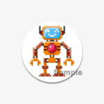 32/44/58mm Multifilm Pikselmustriga N&otilde;el, Robot/M&auml;ng l&auml;bi/S&uuml;damekujuline M&auml;rk, K&auml;sitsi valmistatud &Uuml;mmargused Prossid, Rinnam&auml;rk Seljakoti R&otilde;ivaste Aksessuaariks 32mm