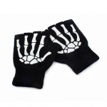 Uued Punkkindad Unisex Halloween Skeleton Skull Pool S&otilde;rme Kindad Helendavad Pimedas S&otilde;rmusteta venivad silmkoelised talvekindad One Size must
