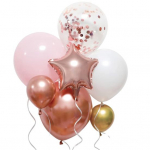 140 tk &otilde;hupallide kaarekomplekt Roos Kuldne Valge Roosa Kardioid Pentagramm Balloon Garland S&uuml;nnip&auml;ev Pulmad L&otilde;petamine Baby Shower Pruudi s&otilde;brap&auml;ev roosa kuldne v&auml;rv