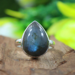 Looduslik Labradoriidi S&otilde;rmus, 925 Sterling H&otilde;bedast S&otilde;rmus, S&uuml;nnip&auml;evakivi S&otilde;rmus, Naiste S&otilde;rmus, Kingitus Talle, Disaineri S&otilde;rmus, H&otilde;bedast Ehted 6