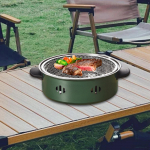 Roostevabast terasest kaasaskantav grillgrill Teekannu soojendaja tagaaeda black handle