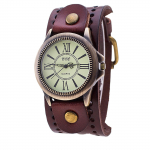 Punk retro veisenahast k&auml;ekell Roman Font Quartz Kell Meeste ja Naiste vabaajakell Br&auml;ndi Nahast Vintage k&auml;ekell Meeste Naiste K&auml;ekell Kvarts One Size