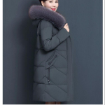 Suure suurusega talvejope Naiste polsterdatud jope Keskmise pikkusega korea versioon lahtisest polsterdatud jakist Polsterdatud jakk Paksud talveriided 7XL hall