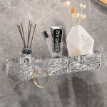 Water Ripple seinahoidik, plastikust du&scaron;igeel, hoiustamisrest Vannitoa hoiurest Vannituba valge