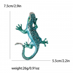 Stiilne vintage emailiga pross Lizard Pross Lihtne looman&otilde;el Naiste riietus Korsage Ornament