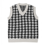 Naiste vabaaja V-kaelusega pullover s&auml;rk Collision Color varrukateta kampsun vest L beež