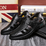 Moodsad meeste pehmest nahast 2024. aasta suvised meeste nahast sandaalid, hingavad, libisemiskindlad, &otilde;&otilde;nsad vabaaja nahast kingad, &otilde;ues kasutatavad rannajalatsid 38 pruun