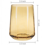 Moodsad geomeetrilised l&auml;bipaistva merevaigu suitsutooniga varreta veini-/joogiklaasid, 4 tk, Ameerika &Uuml;hendriigid 801-900ml