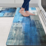 T&uuml;rkiissinine K&ouml;&ouml;gimatt Polsterdatud V&auml;simusevastased K&ouml;&ouml;givaibad Libisemiskindlad Matid ja Vaibad K&ouml;&ouml;givaip Kodu ja Kontori P&otilde;randamatt 1PC-50x80cm-20x31in