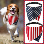 Reguleeritav iseseisev p&auml;ev Ameerika lipukoera sall koera s&uuml;ljer&auml;tik koera kaelarihm punane