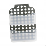 Adjustable Storage Bins Hanging Shower Basket Bathroom Shelf over Door Organizer for Shampoo Black with Hole