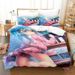 Anime Izumi Sagiri Eromanga Sensei Voodipesukomplekt Tekikott Voodikomplekt Tekikott Padjap&uuml;&uuml;r Tekk king Queen Suurus Poisid T&auml;iskasvanud 70x133cm 2pcs