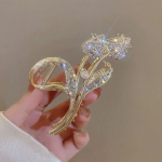 Rhinestone P&auml;rl Tutiga Juukseklambrid Lill Juukseklamber Juuksen&otilde;el Naistele Elegantne Hobusesaba Moekad Juukseaksessuaarid A8