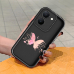 Pehme silikoonist ruudukujulise redeli mustriga telefoni&uuml;mbris, t&auml;ielikult kattev, kaamera p&otilde;rutuskindel kaitse, kummist &uuml;mbris Vivole Vivo T1 5G tumepunast v&auml;rvi